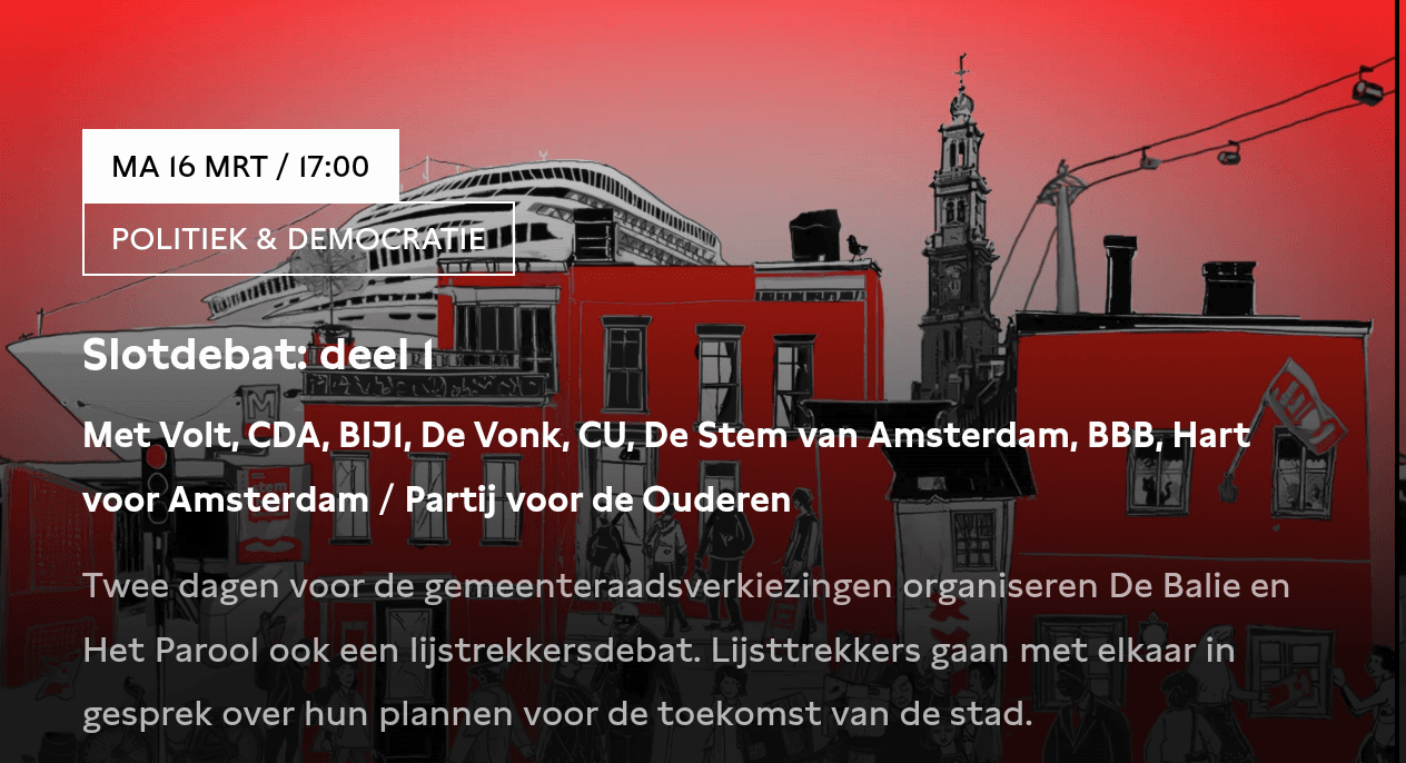 Slotdebat De Balie x Het Parool