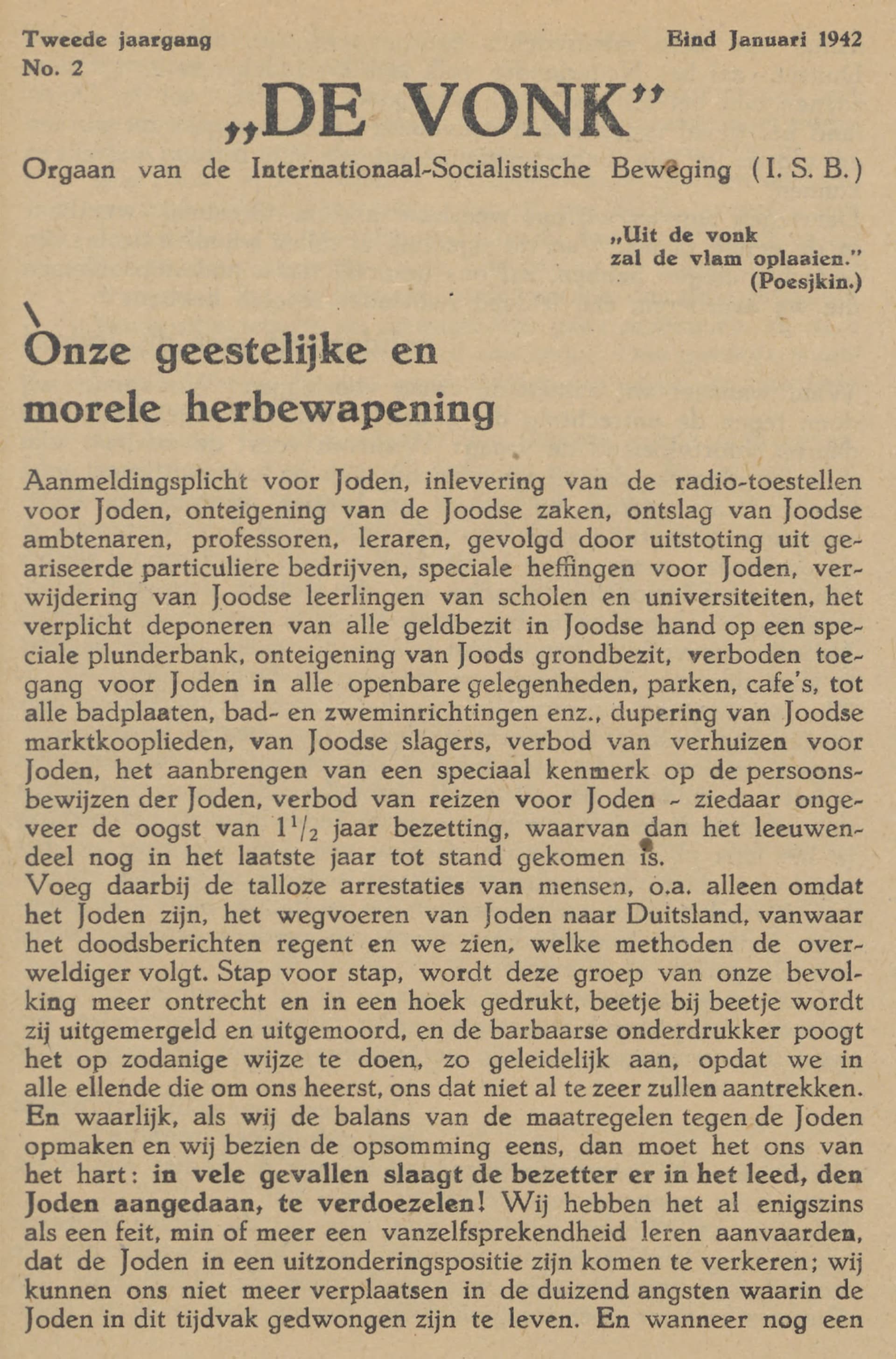 Illustratie van De Vonk's manifest